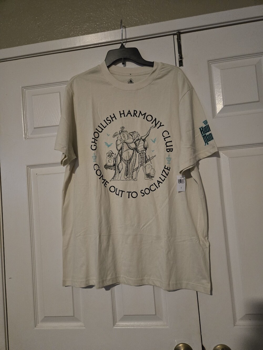 Disneys Haunted Mansion Ghoulish Harmony Club Cream Graphic Tee